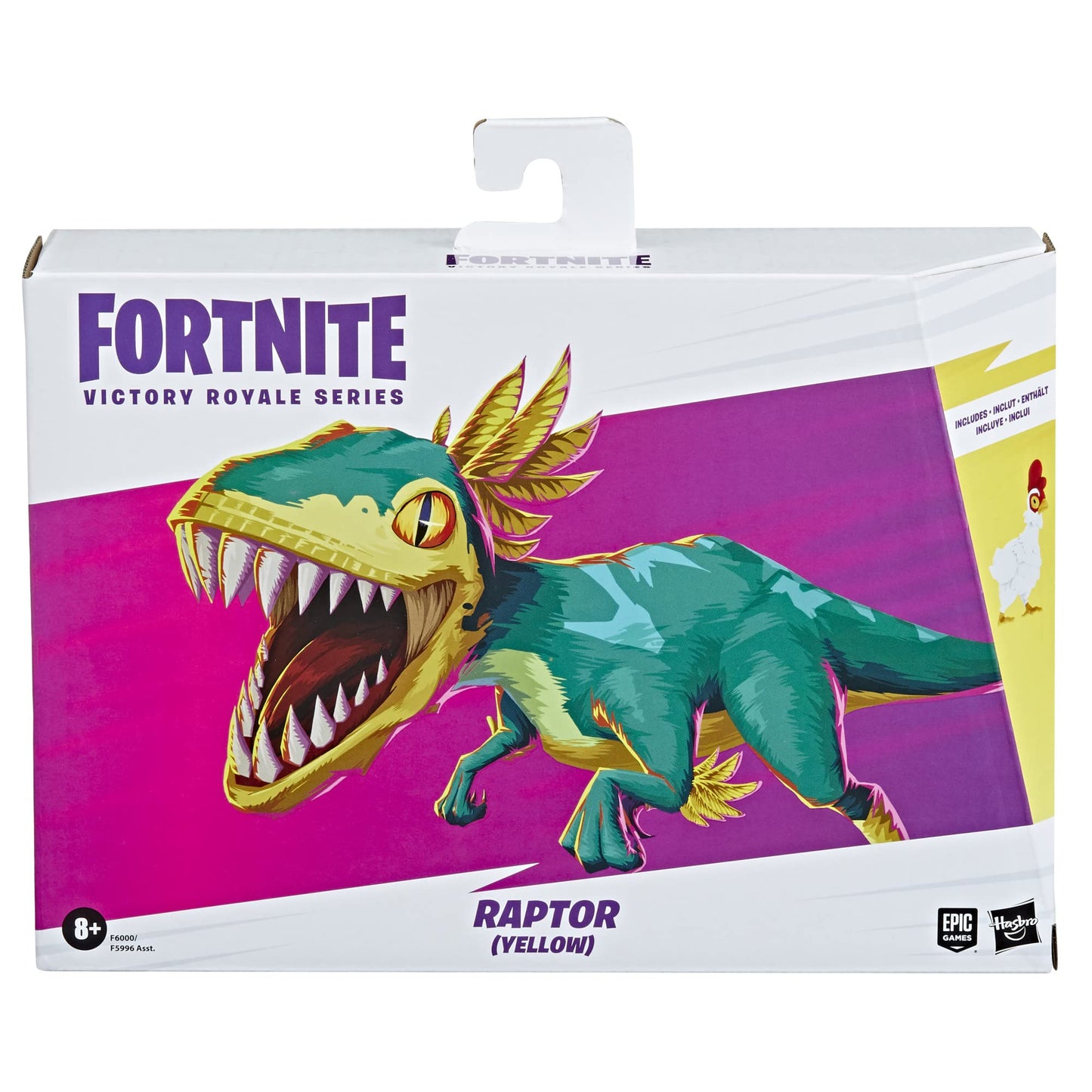 Fortnite Victory Royale Series Raptor Figure (Yellow) – 6-Inch Collectible with Accessories