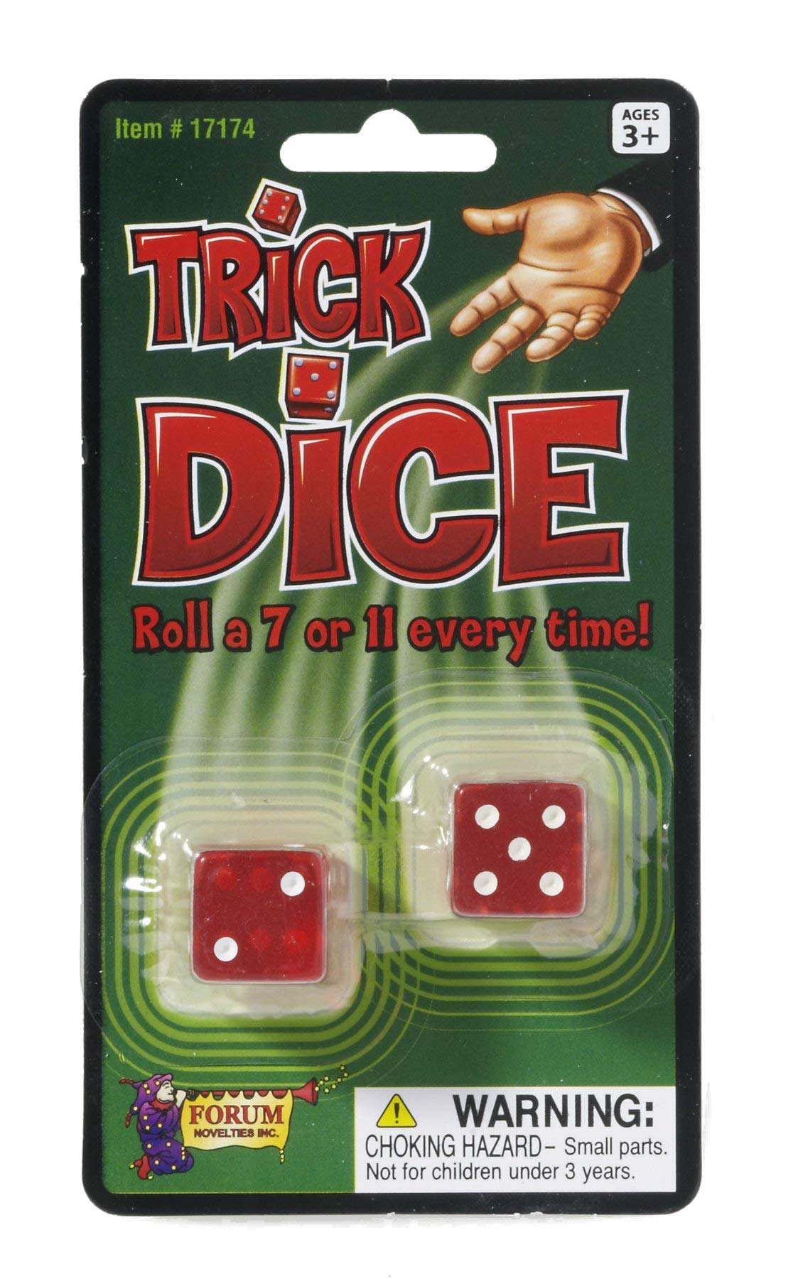 Forum Novelties Loaded Trick Dice – Roll a 7 or 11 Every Time