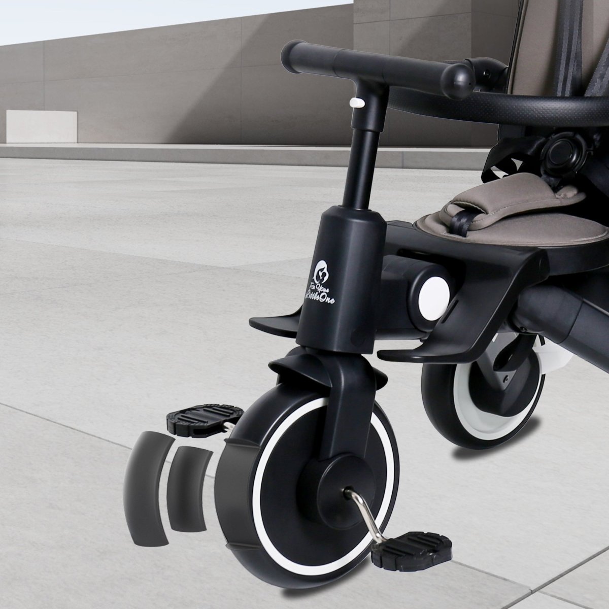 Foryourlittleone Xplor Ultimate 6 in 1 Foldable Trike - Jet Black (10m-4y)
