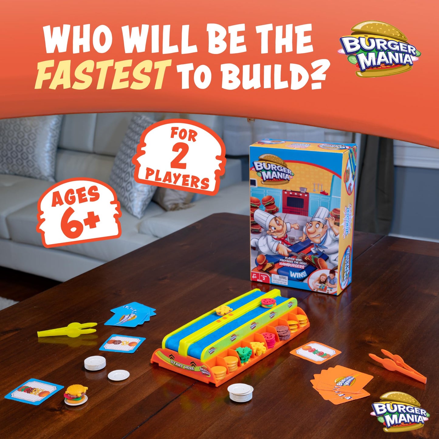 Fotorama Burger Mania: Sizzling Build‑A‑Burger Game for 2 Players on a Moving Conveyor