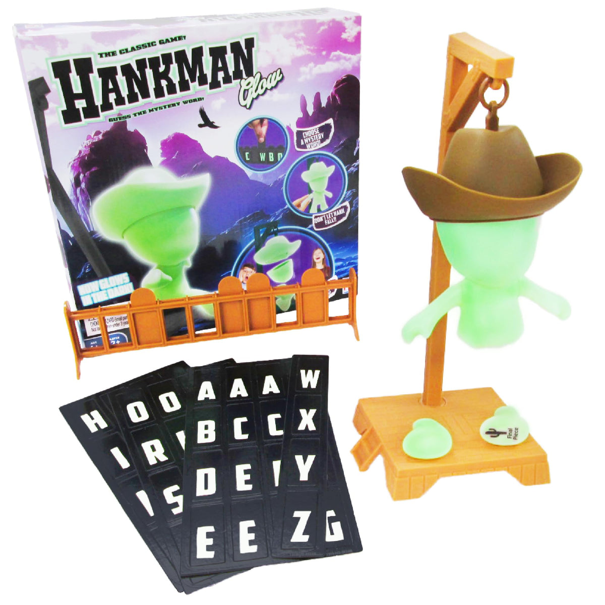 Fotorama Hankman Glow Magnetic Hangman Game – Glow in the Dark Travel Toy