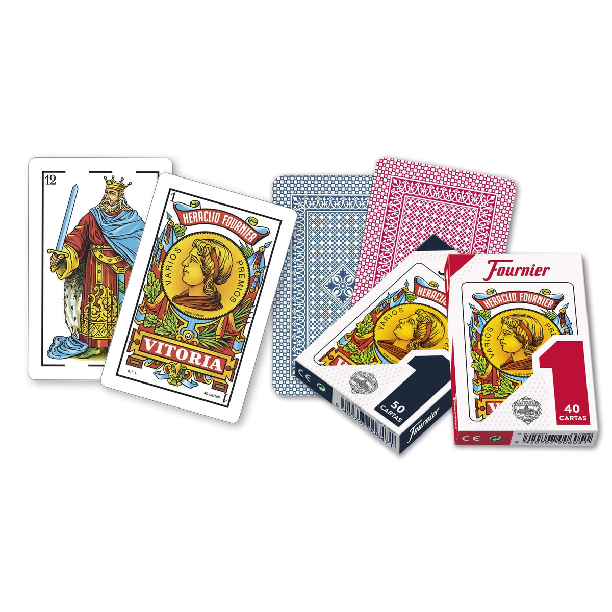 Heraclio Fournier F20984 No. 1 Spanish Playing Cards – Traditional Spanish Deck by Fournier