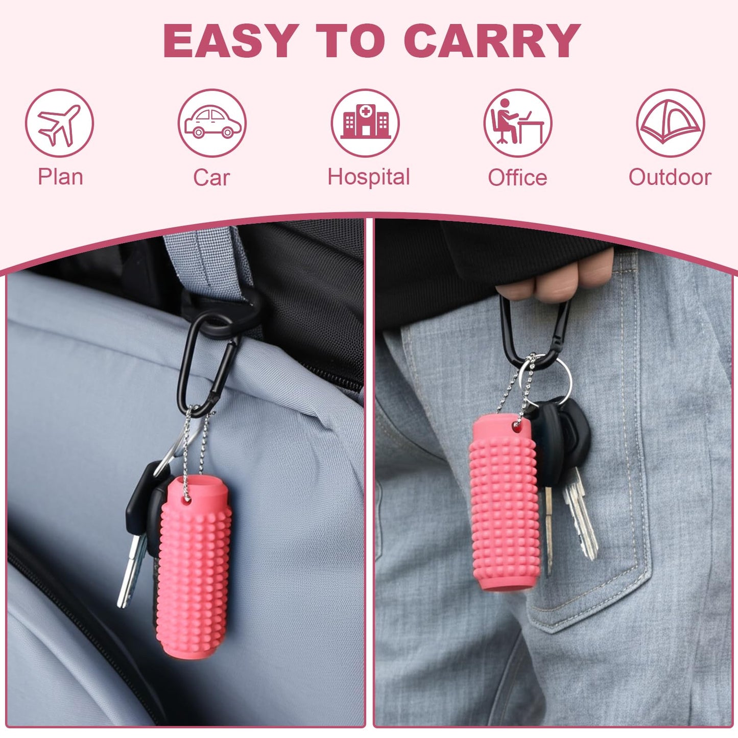 Little Ouchies Spiky Fidget by FOWSRHRG – Portable, Quiet Anxiety Relief Toy (Pink) | Dual-Mode Sensory Tool