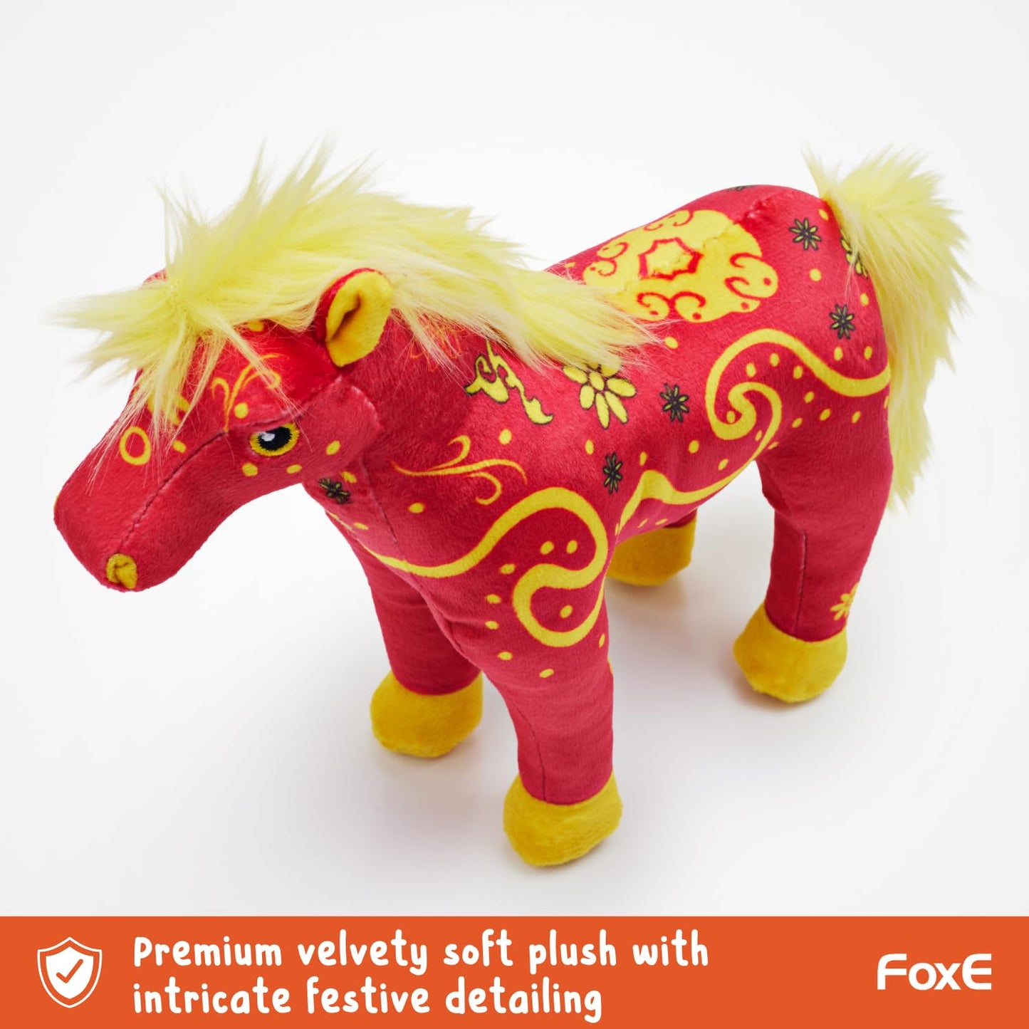 FoxE Year of the Horse Plush 2026 with Lucky Money Envelope | CNY Zodiac Gift