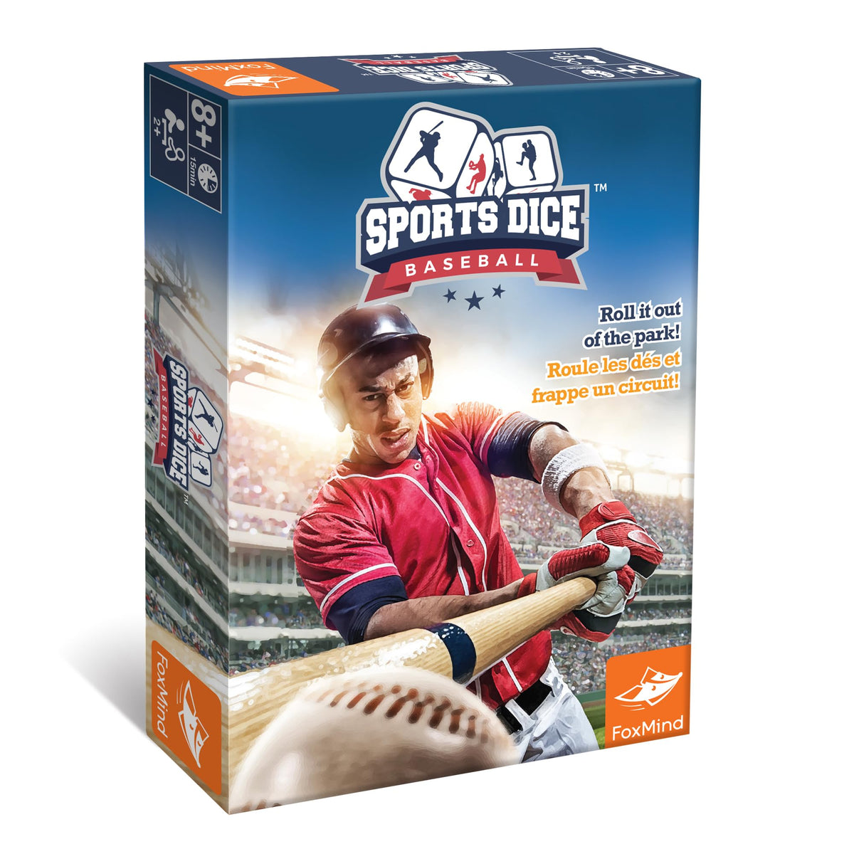 FoxMind Sports Dice Baseball – Quick, Easy to Learn Family Game for 2–4 Players