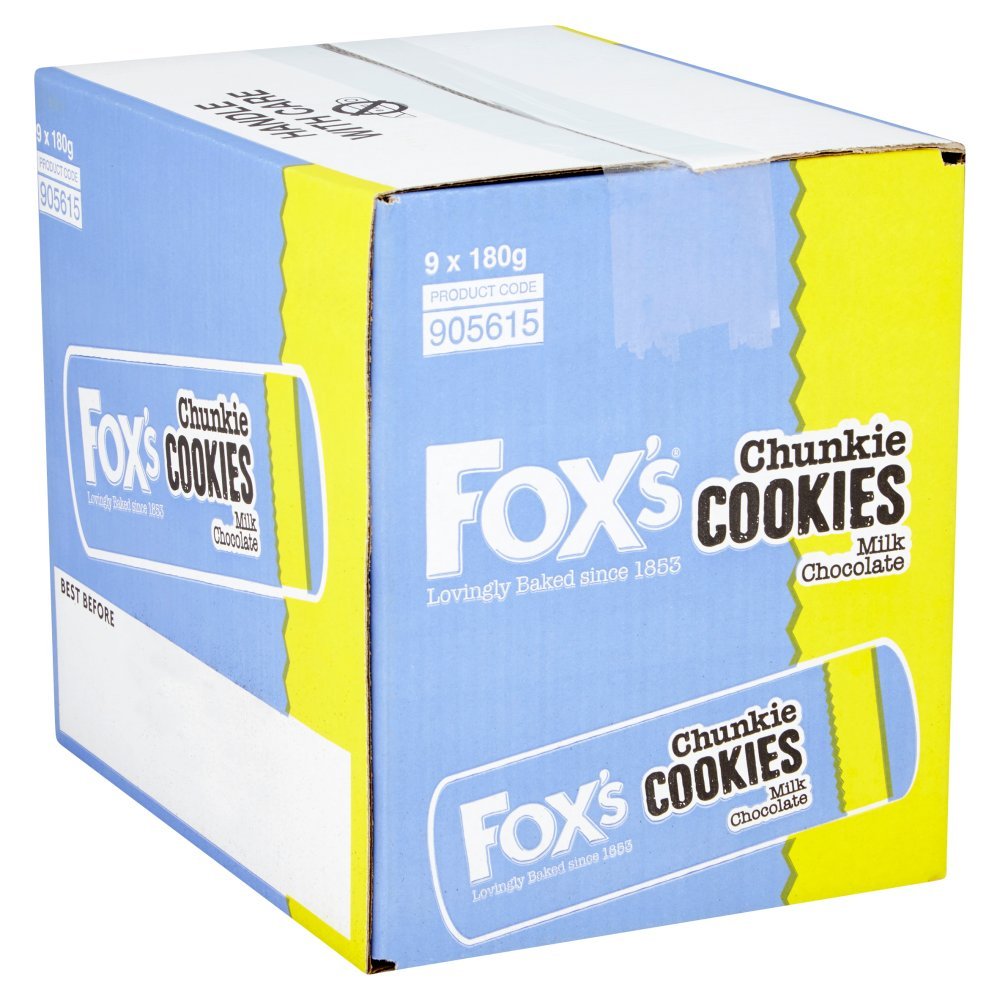 Foxs Milk Chocolate Chunk Cookie PMP, 180g (Box of 8)