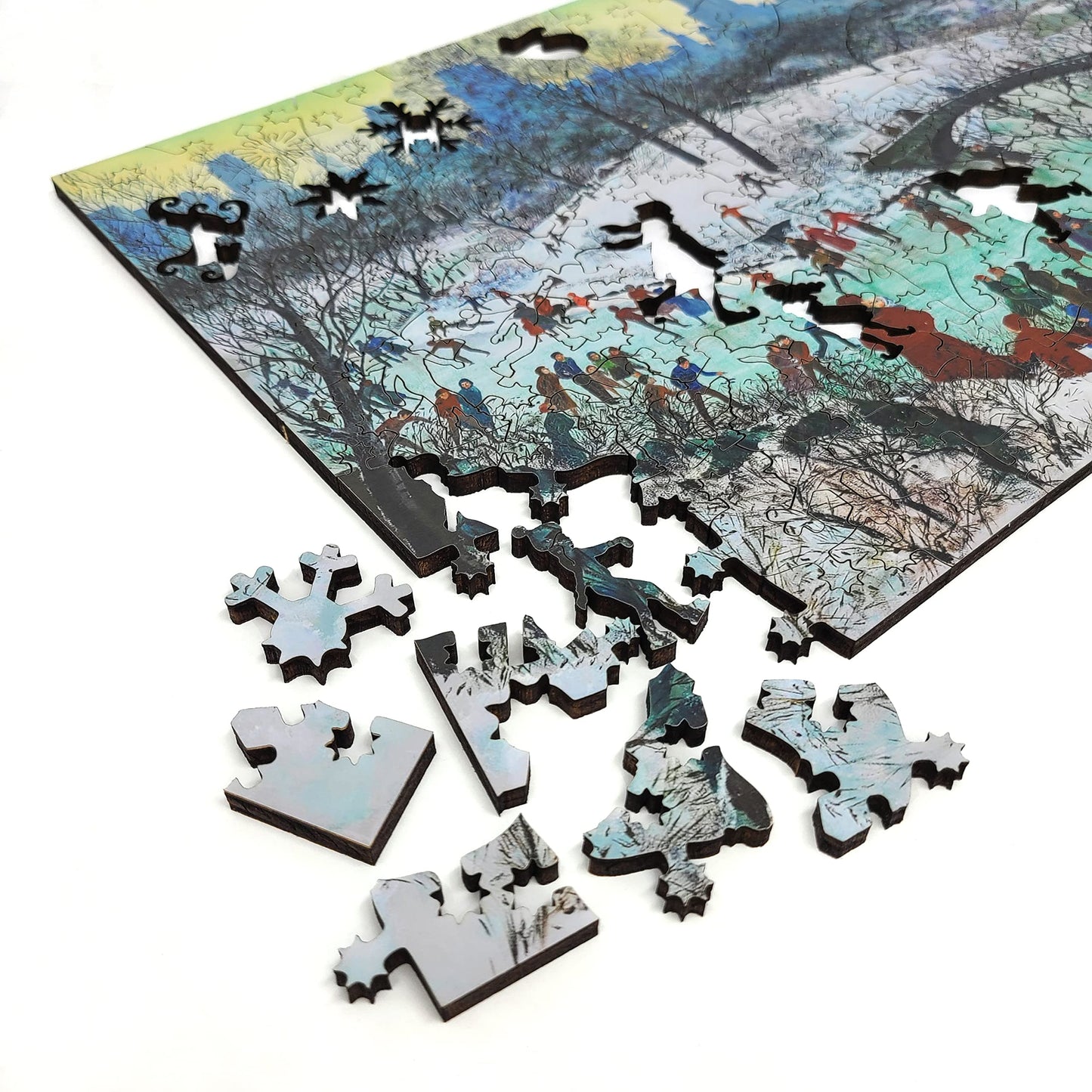 FoxSmartBox Wooden Puzzle for Adults — 180 Pieces, Whimsies, Made in USA | Skating in Central Park