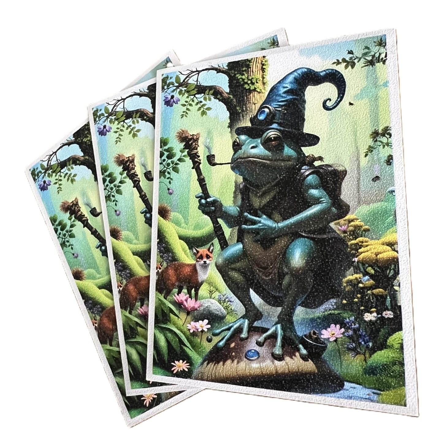 Foxtrot Designs Frog Wizard TCG Card Sleeves – Matte Back, 100 Count, MTG Compatible