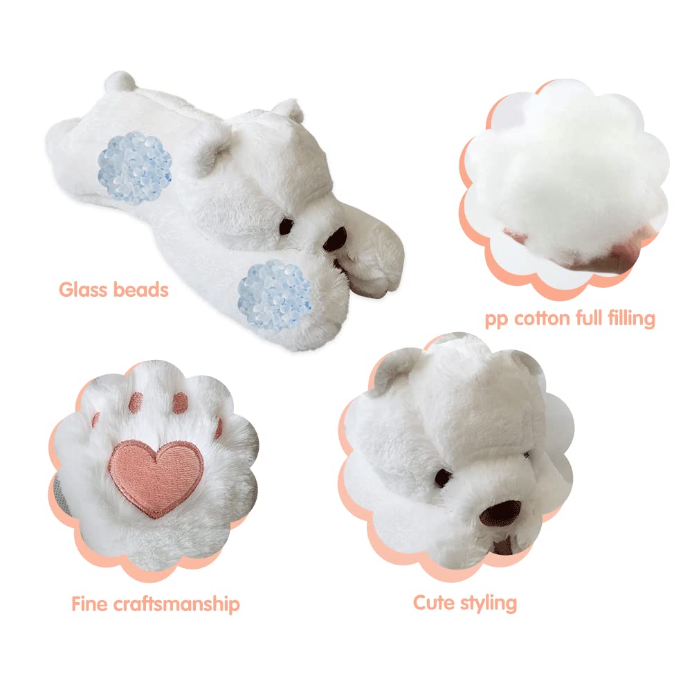 FoxVilla Polar Bear Weighted Plush 24in — 4lbs for Adults & Kids