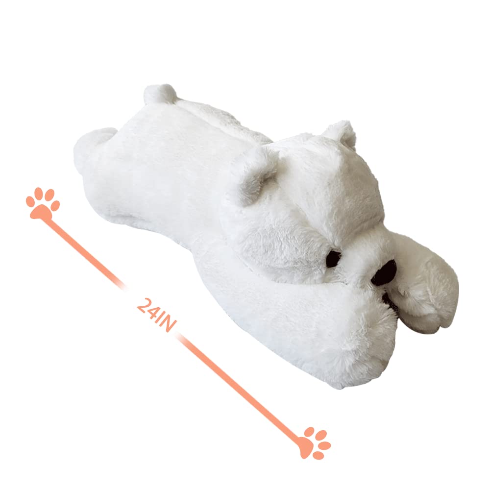 FoxVilla Polar Bear Weighted Plush 24in — 4lbs for Adults & Kids