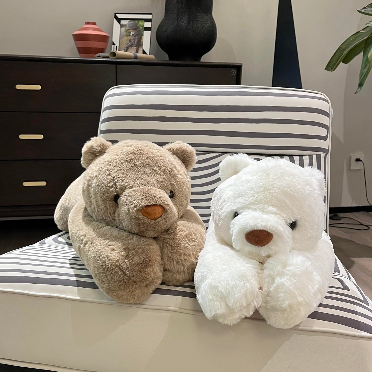 FoxVilla Polar Bear Weighted Plush 24in — 4lbs for Adults & Kids