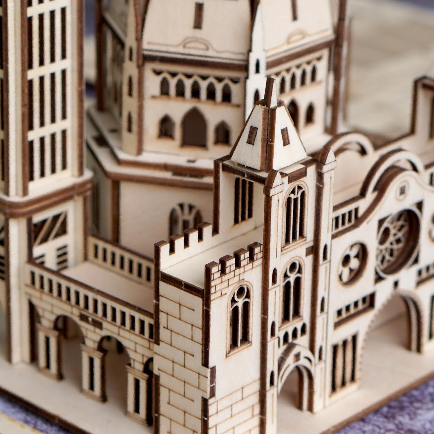 Foyucool 3D Castle Puzzle for Adults | DIY Wooden Model Kit