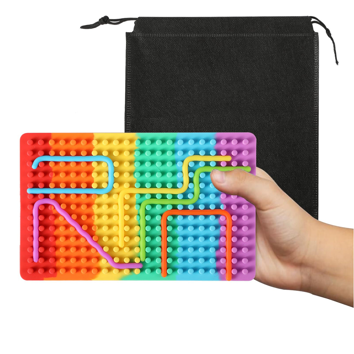 Fpxnb 2 Pack Silicone Sensory Fidget Toy – Calming Activity Board for Kids & Adults