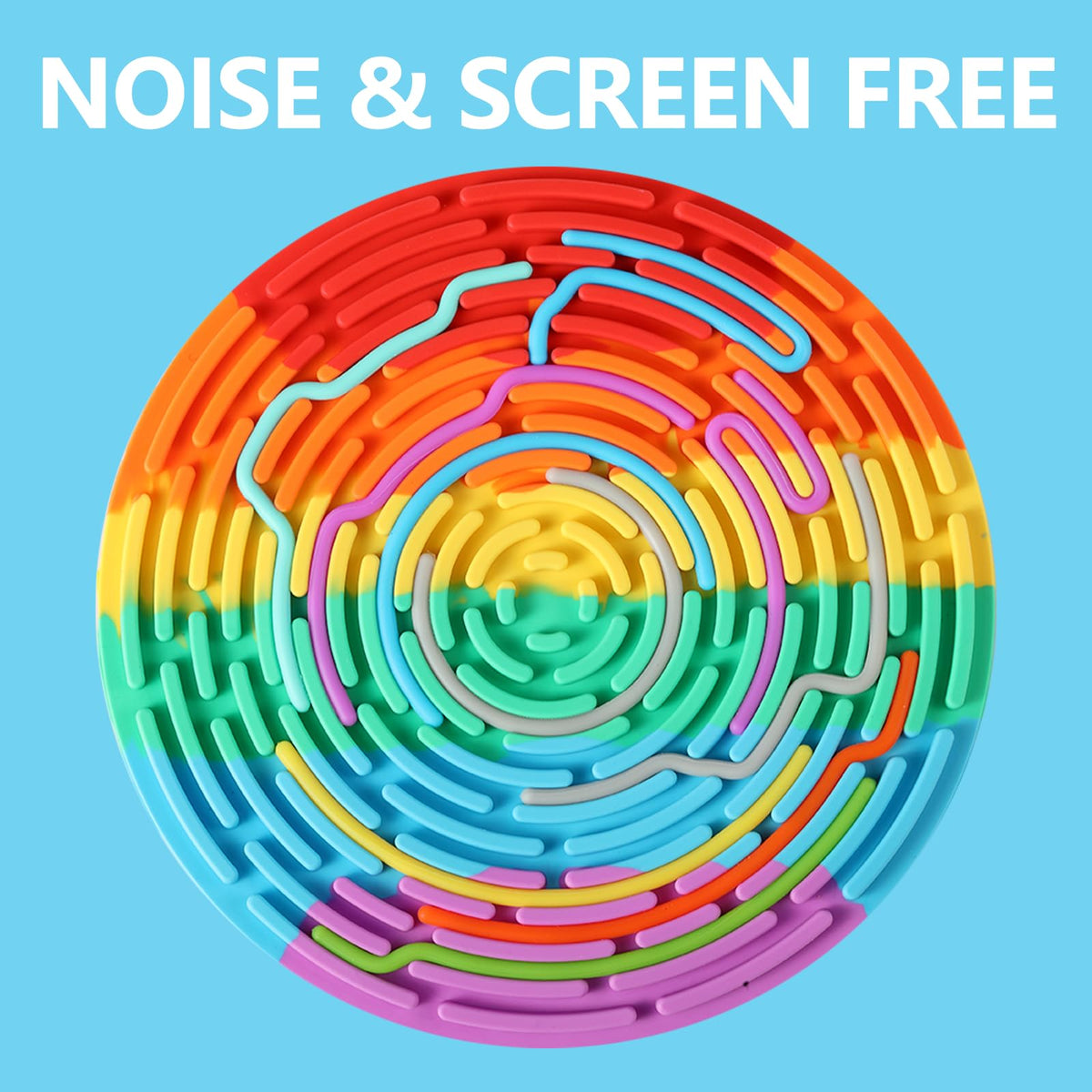 Fpxnb 2 Pack Silicone Sensory Fidget Toy – Calming Activity Board for Kids & Adults