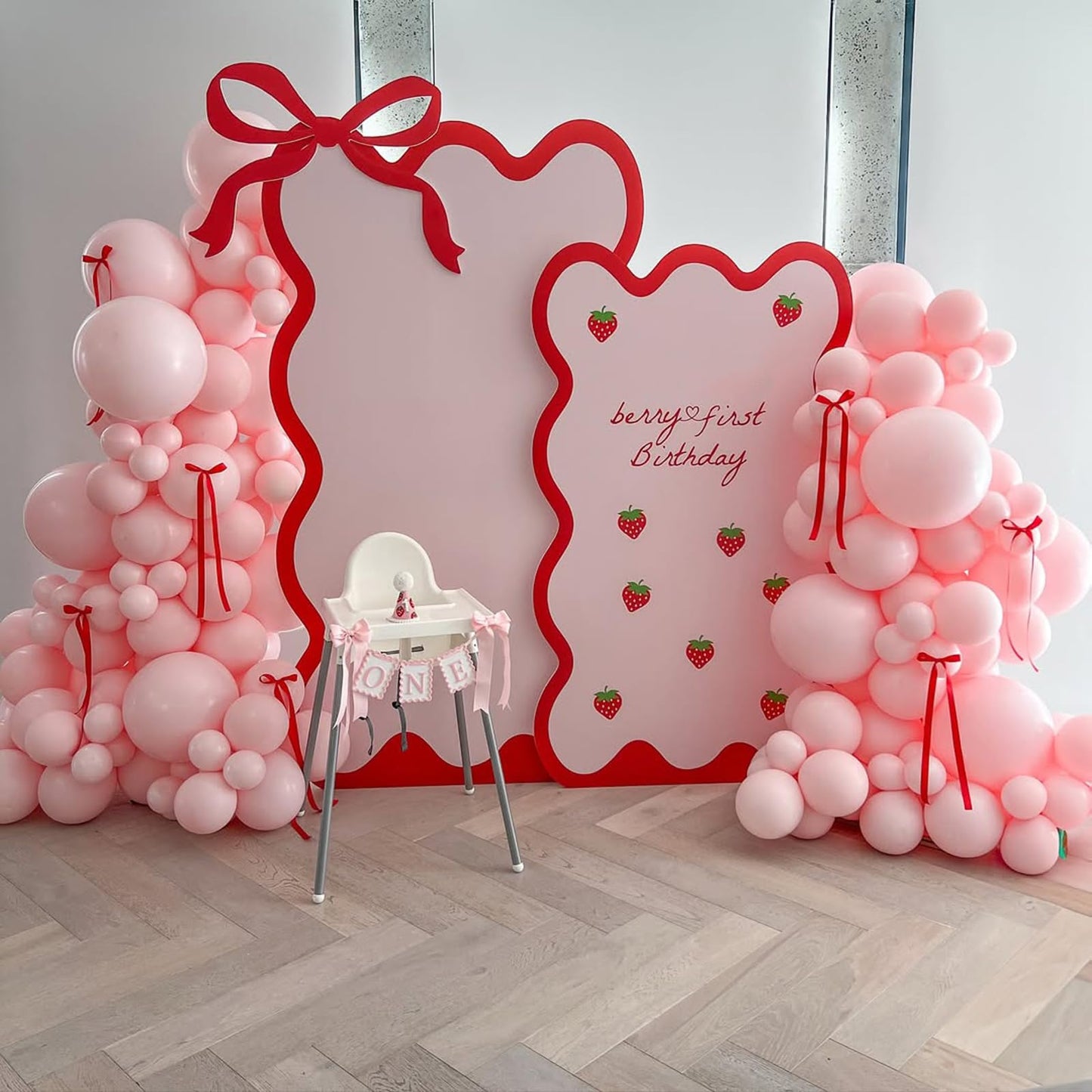 FQZYLCH Light Pink & White Balloon Garland Kit – 130pcs Balloon Arch for Weddings & Parties