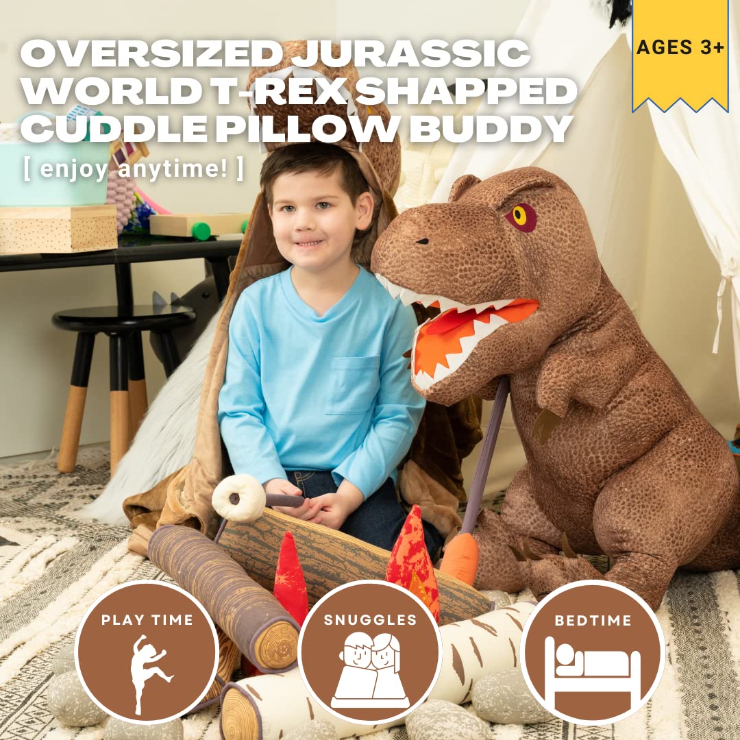 Franco Jurassic World Dominion Rexy Plush Pillow Buddy — 32-Inch T-Rex