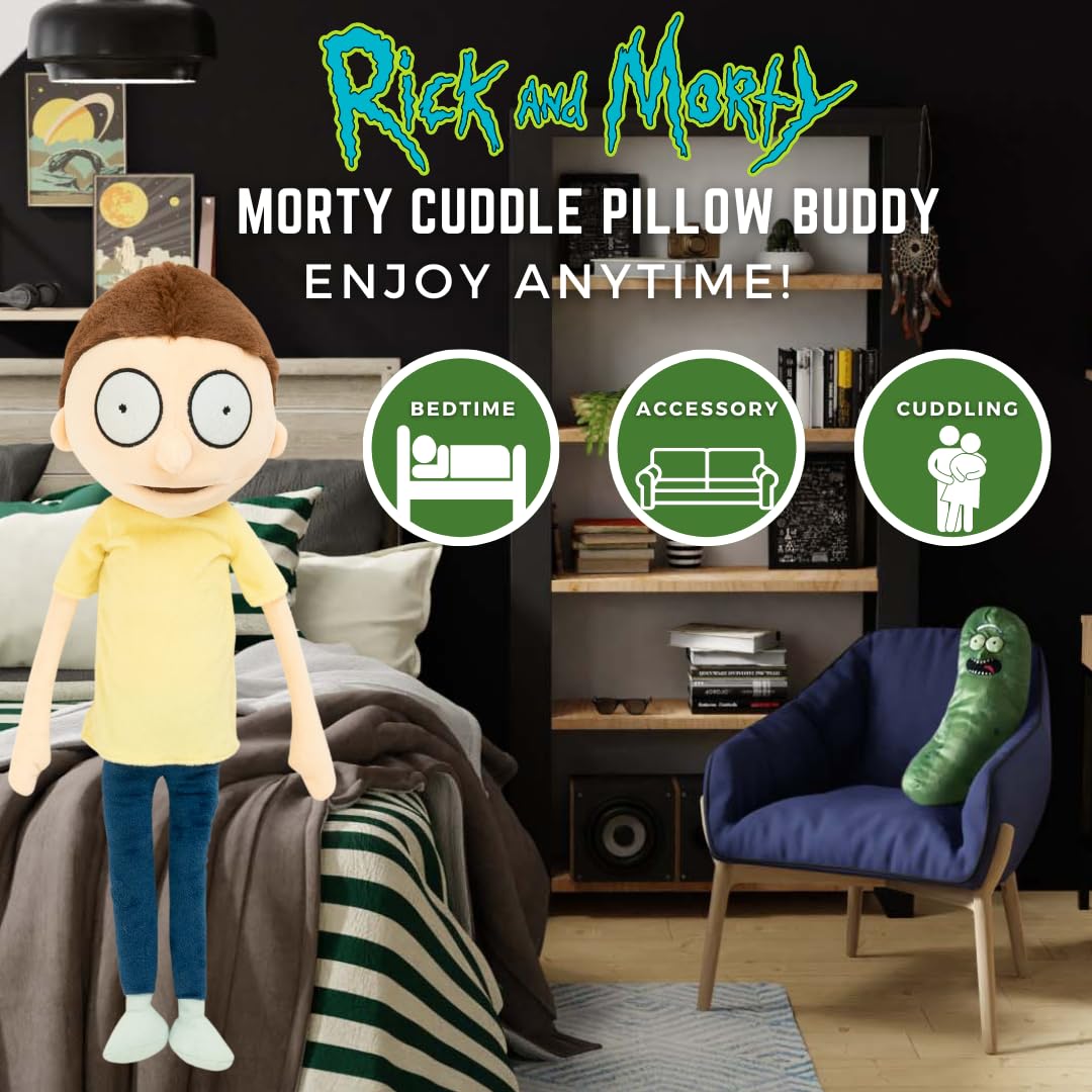 Franco Collectibles Rick & Morty Plush Cuddle Pillow – 21 Inch, Officially Licensed