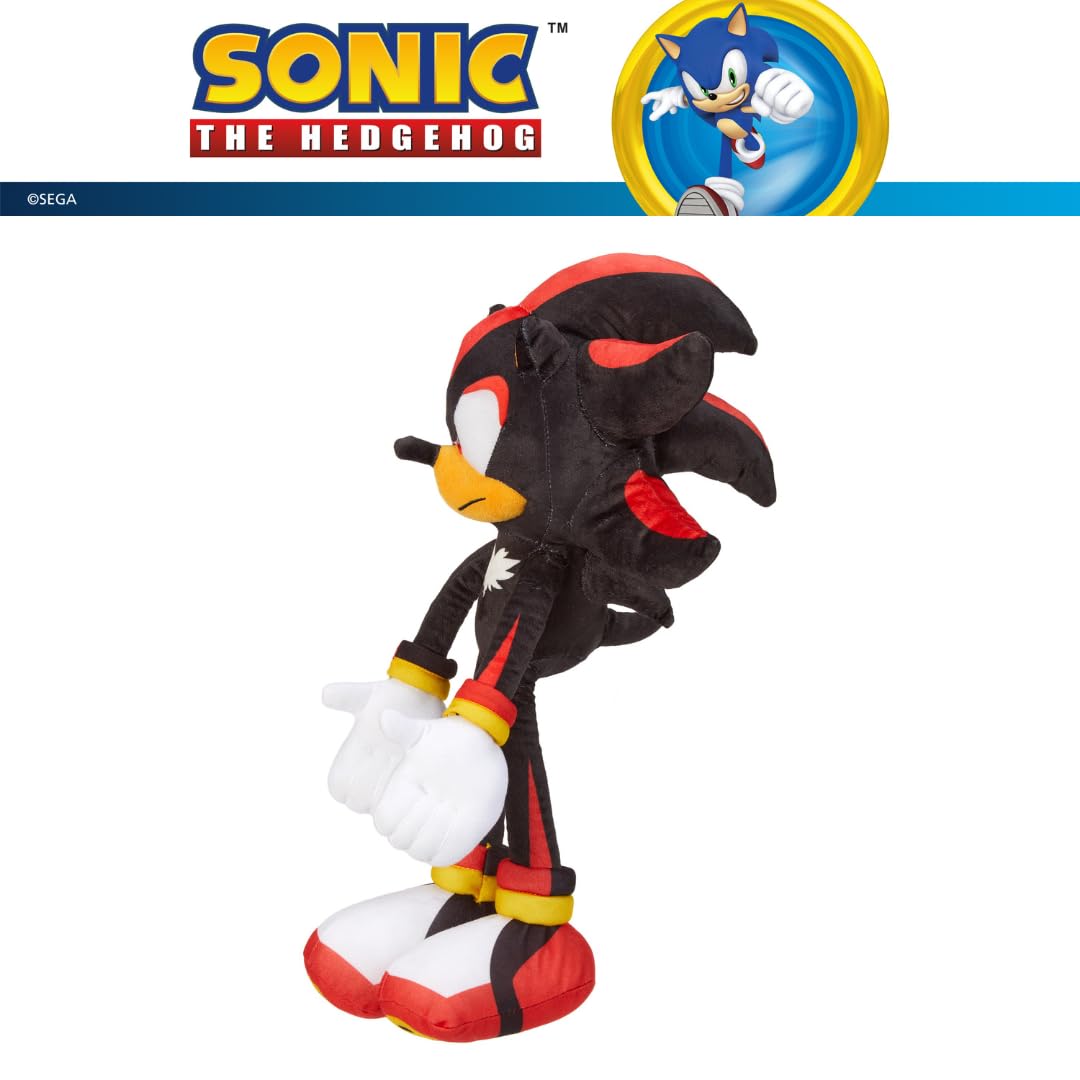 Franco Sonic Shadow Hedgehog Plush Cuddle Pillow – 22in, Officially Licensed