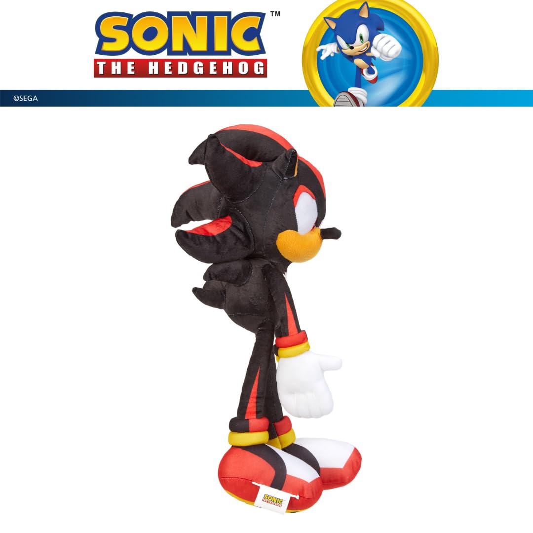 Franco Sonic Shadow Hedgehog Plush Cuddle Pillow – 22in, Officially Licensed