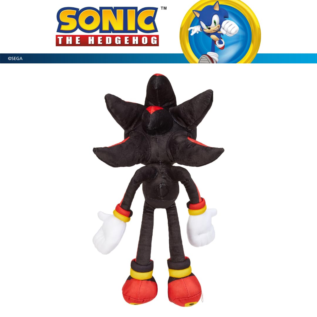 Franco Sonic Shadow Hedgehog Plush Cuddle Pillow – 22in, Officially Licensed