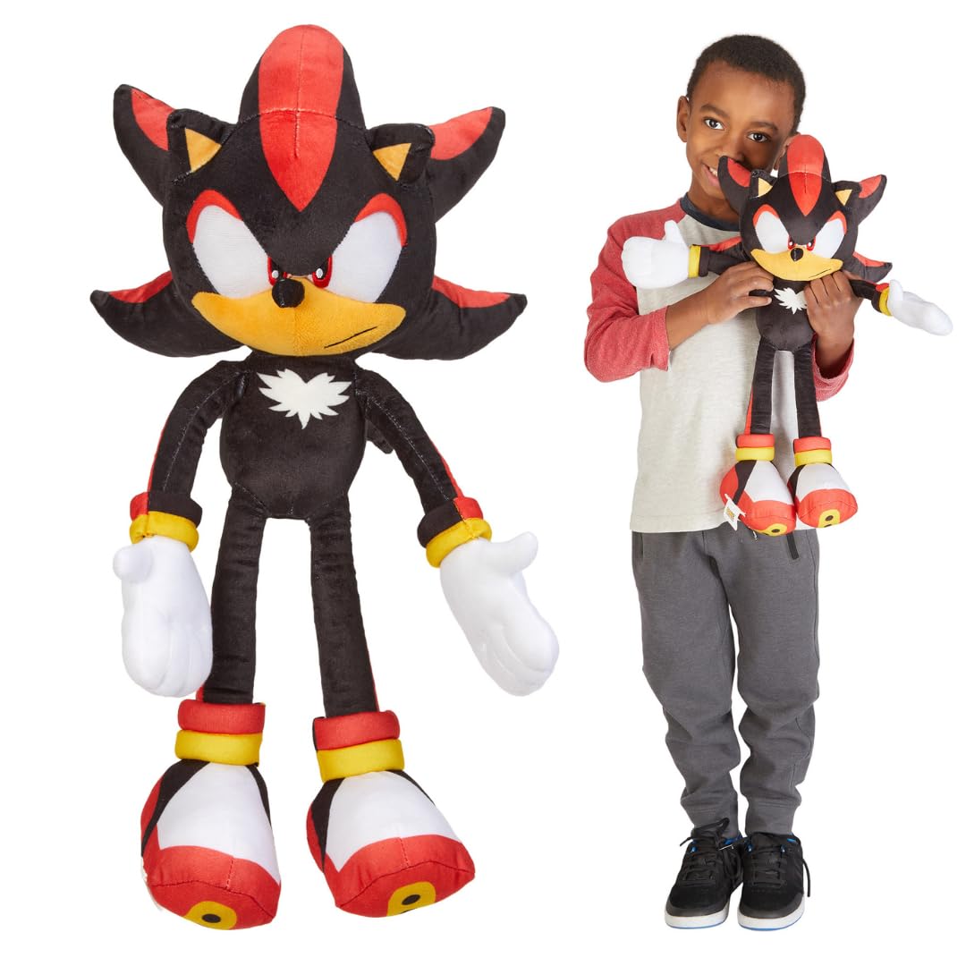 Franco Sonic Shadow Hedgehog Plush Cuddle Pillow – 22in, Officially Licensed