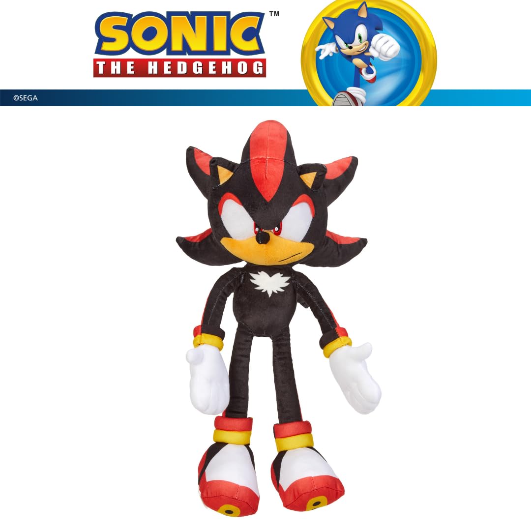 Franco Sonic Shadow Hedgehog Plush Cuddle Pillow – 22in, Officially Licensed