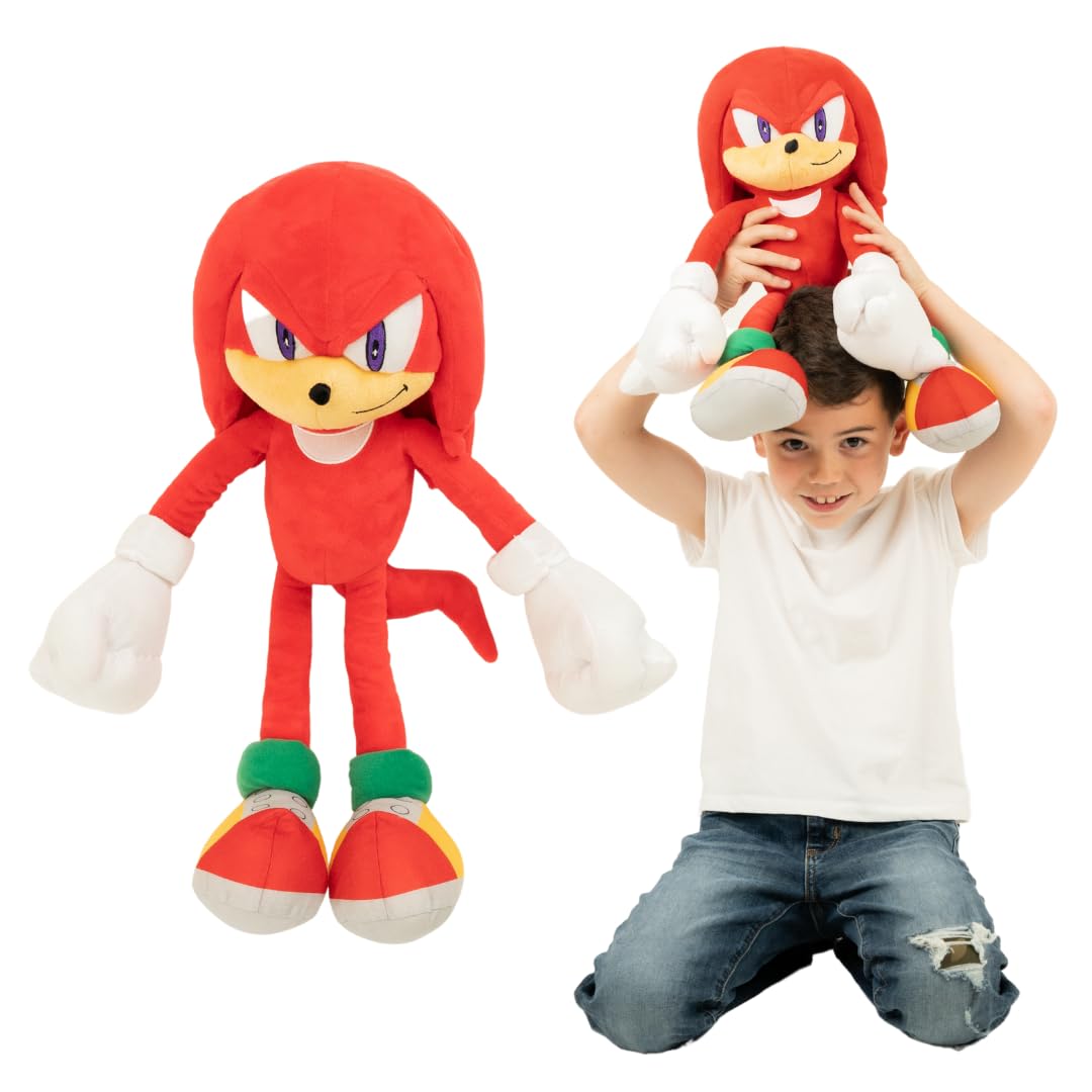 Franco Sonic Knuckles Cuddle Pillow Buddy – Ultra-Soft Plush Kids Bedding (Official Sega)