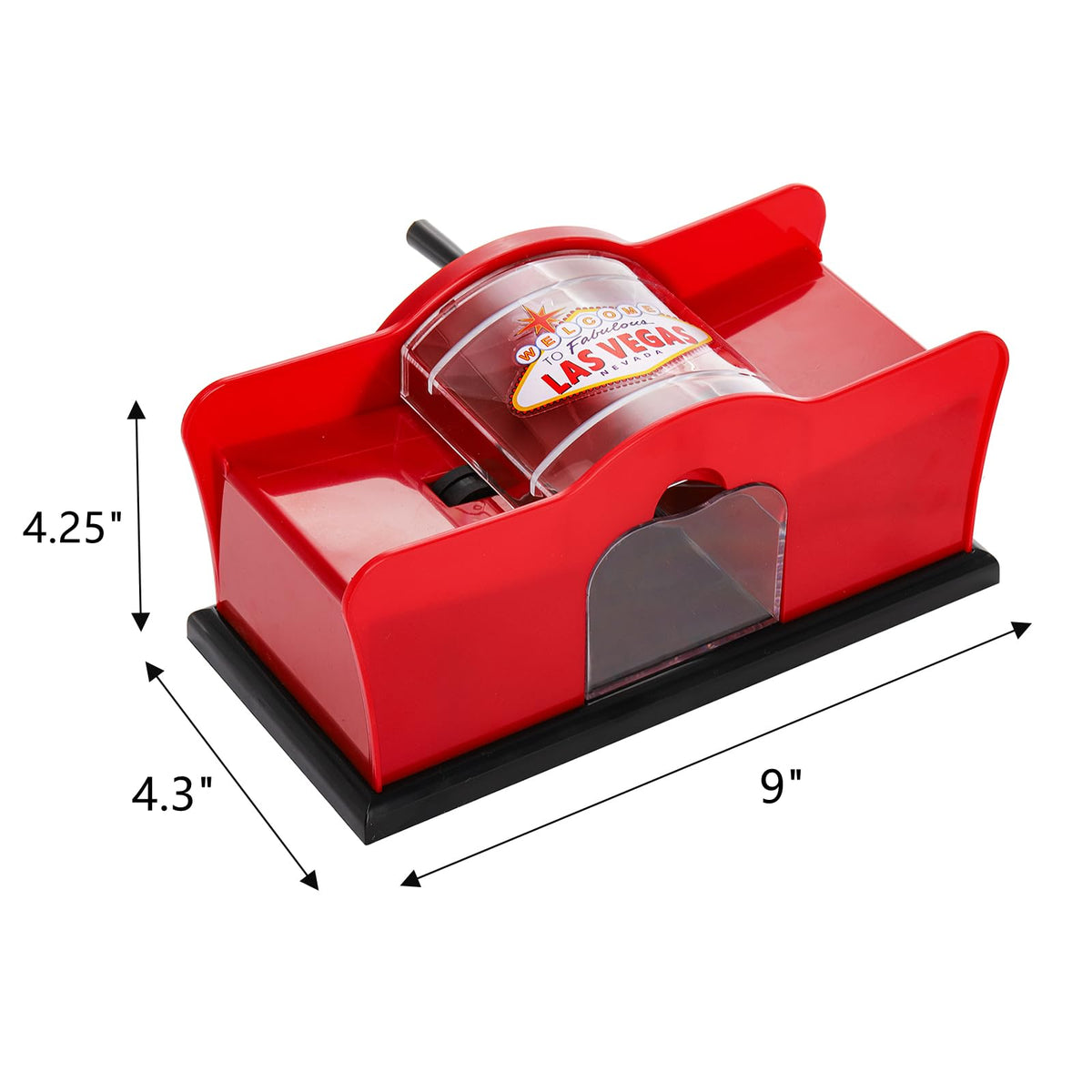 Frcctre Manual Card Shuffler 2 Deck with Hand Crank – Fast, Portable Card Shuffler for Standard Playing Cards