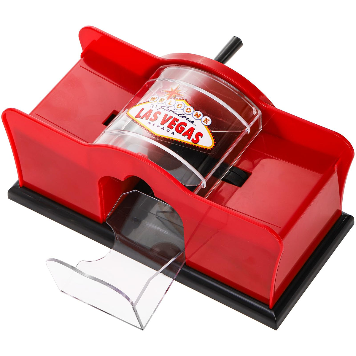 Frcctre Manual Card Shuffler 2 Deck with Hand Crank – Fast, Portable Card Shuffler for Standard Playing Cards