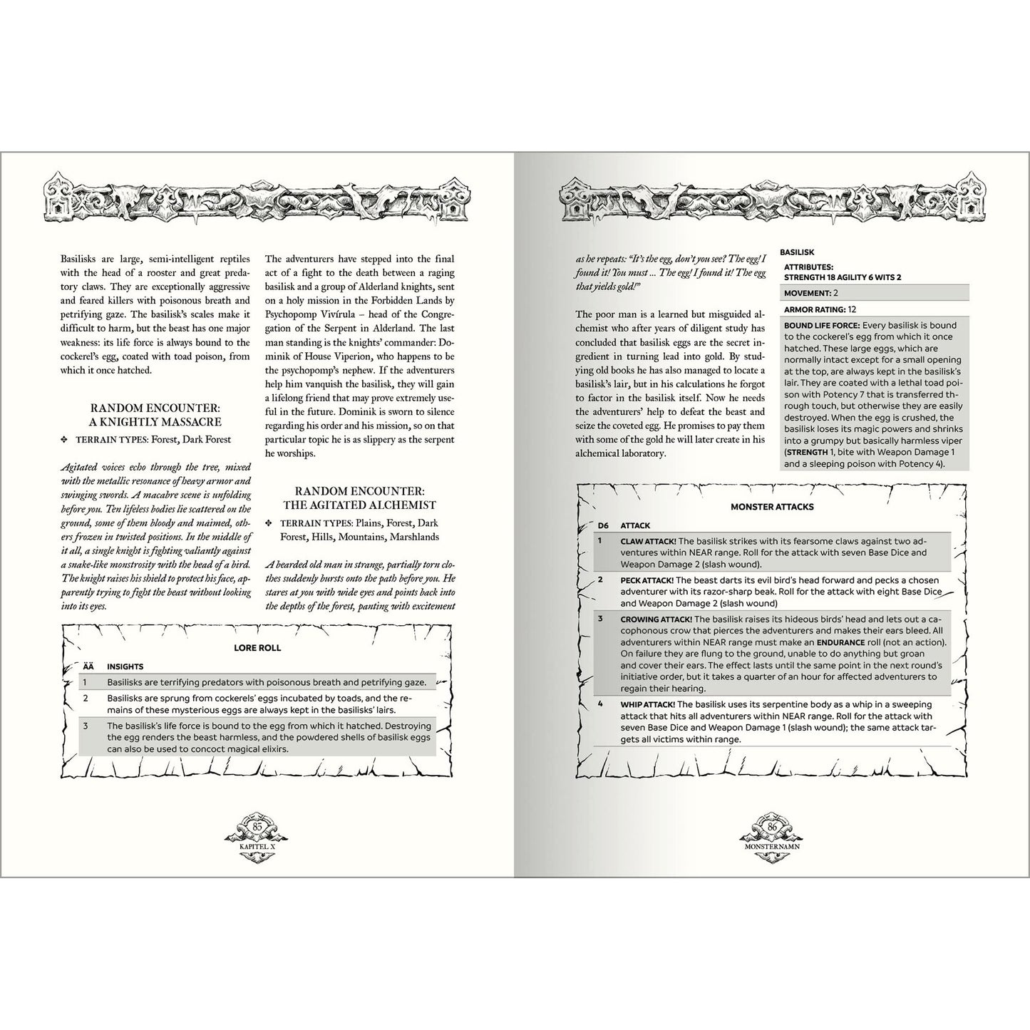 Free League Forbidden Lands: Book of Beasts – Hardcover Expansion for the RPG