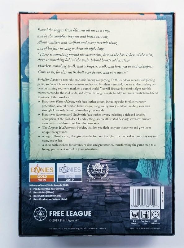 Forbidden Lands Core Boxed Set – Free League Publishing | Hardcover Rules, Map & Adventures