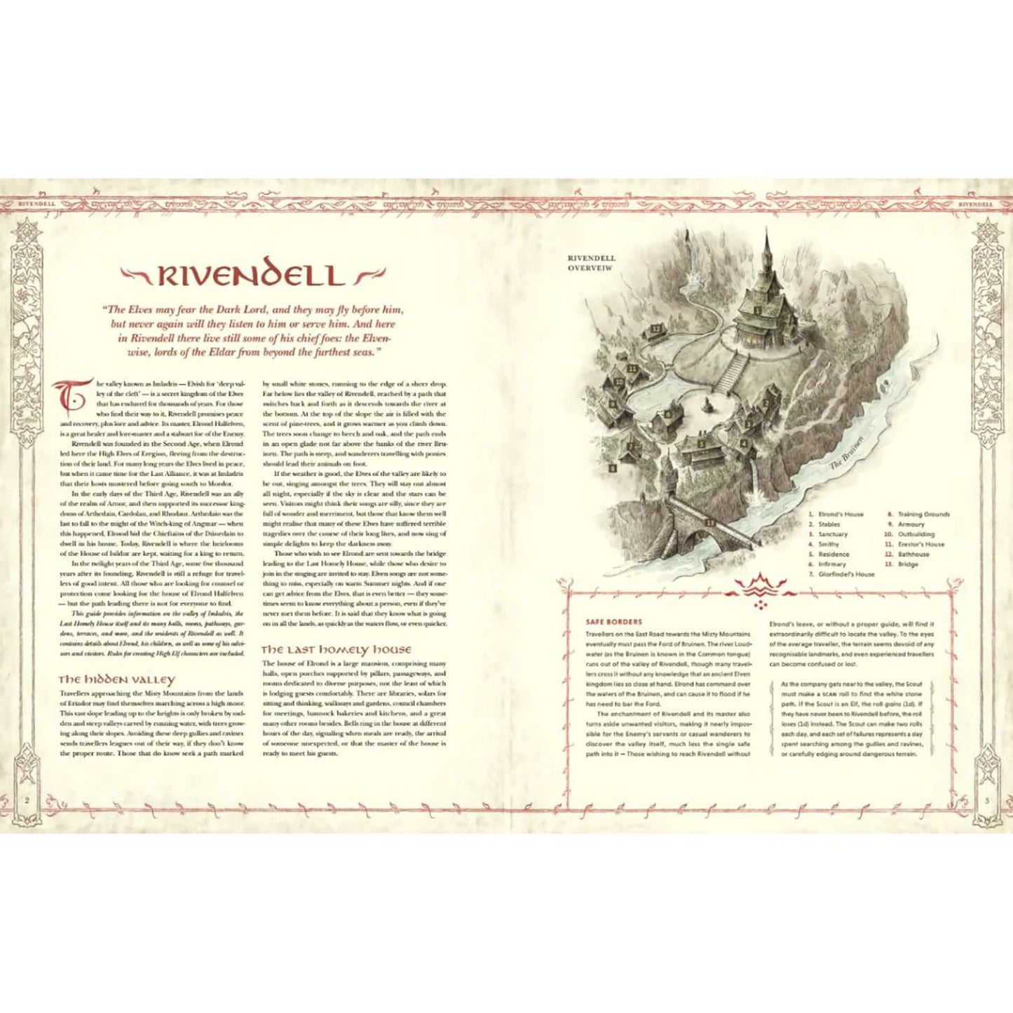 Free League The One Ring: Loremaster's Screen & Rivendell Compendium – Tri-Fold GM Screen for RPGs