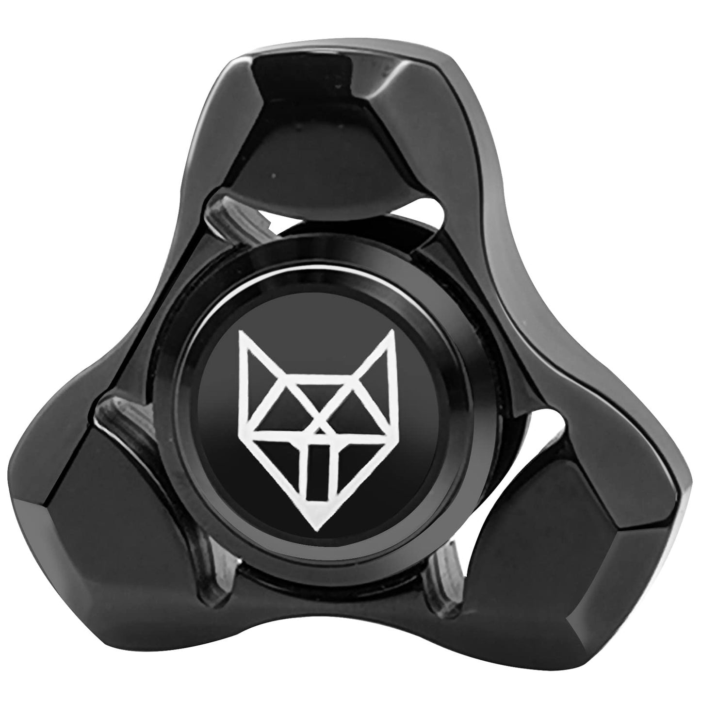 FREELOVE Metal Fidget Spinner – Stainless Steel Heavy Spin, Fox Mini Gyro, Black