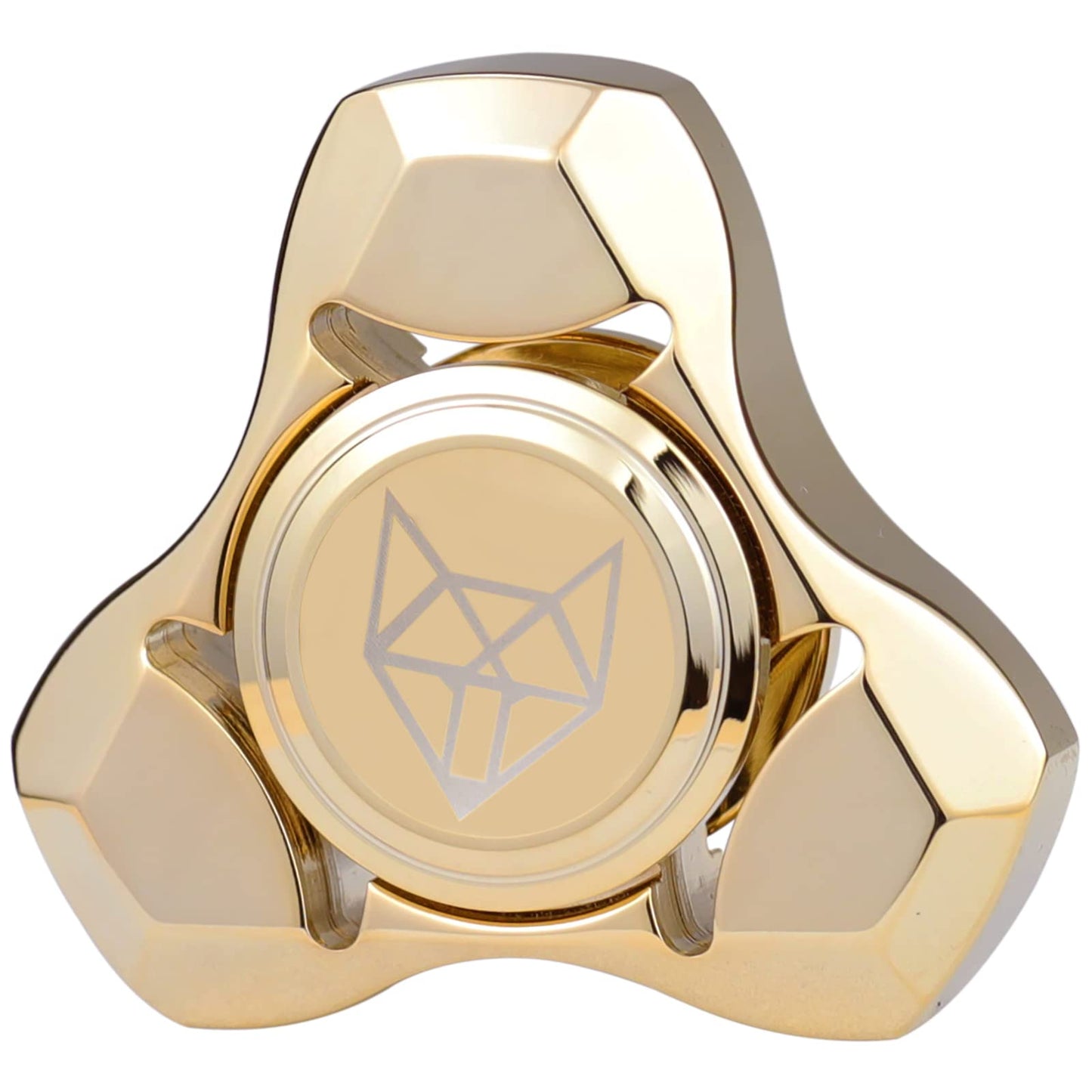 FREELOVE Metal Fidget Spinner for Adults — Stainless Steel Heavy Spin, Fox Mini Gyro, Premium Bearings, Gold
