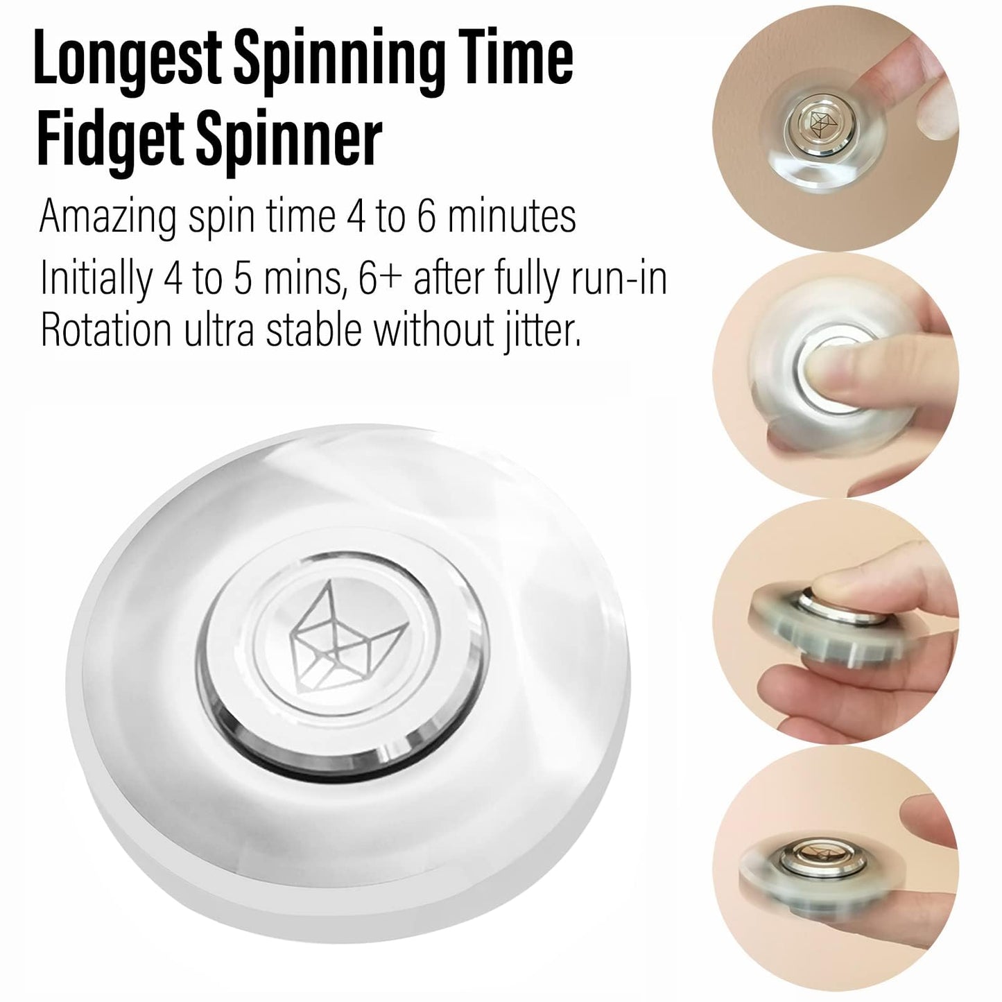 FREELOVE Metal Fidget Spinner for Adults – Stainless Steel, Fox Mini