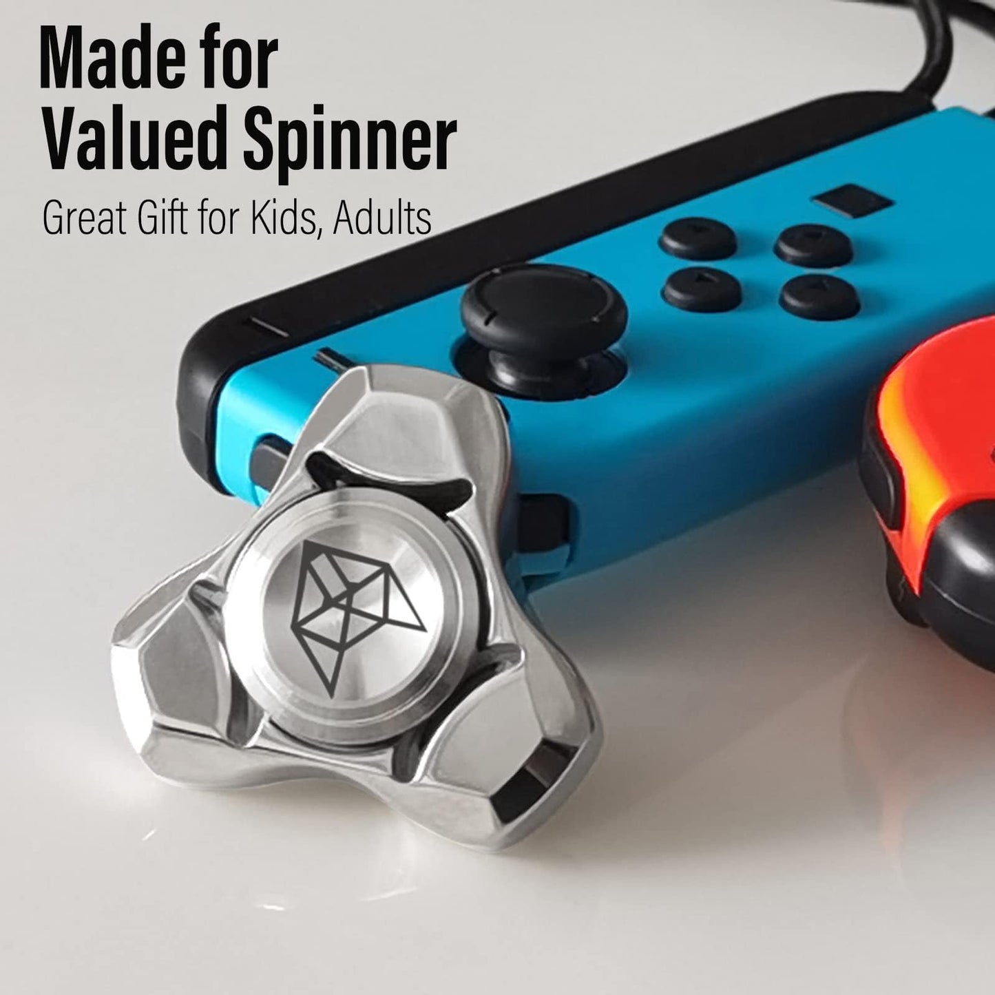 FREELOVE Metal Fidget Spinner for Adults – Stainless Steel, Fox Mini