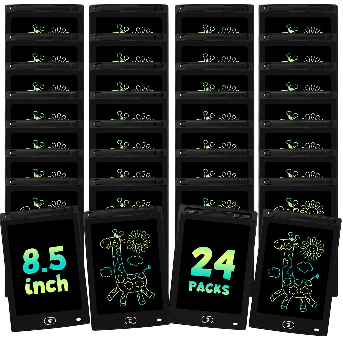 Frelswon 24-Pack 8.5 inch LCD Writing Tablet for Kids – Erasable Doodle Board