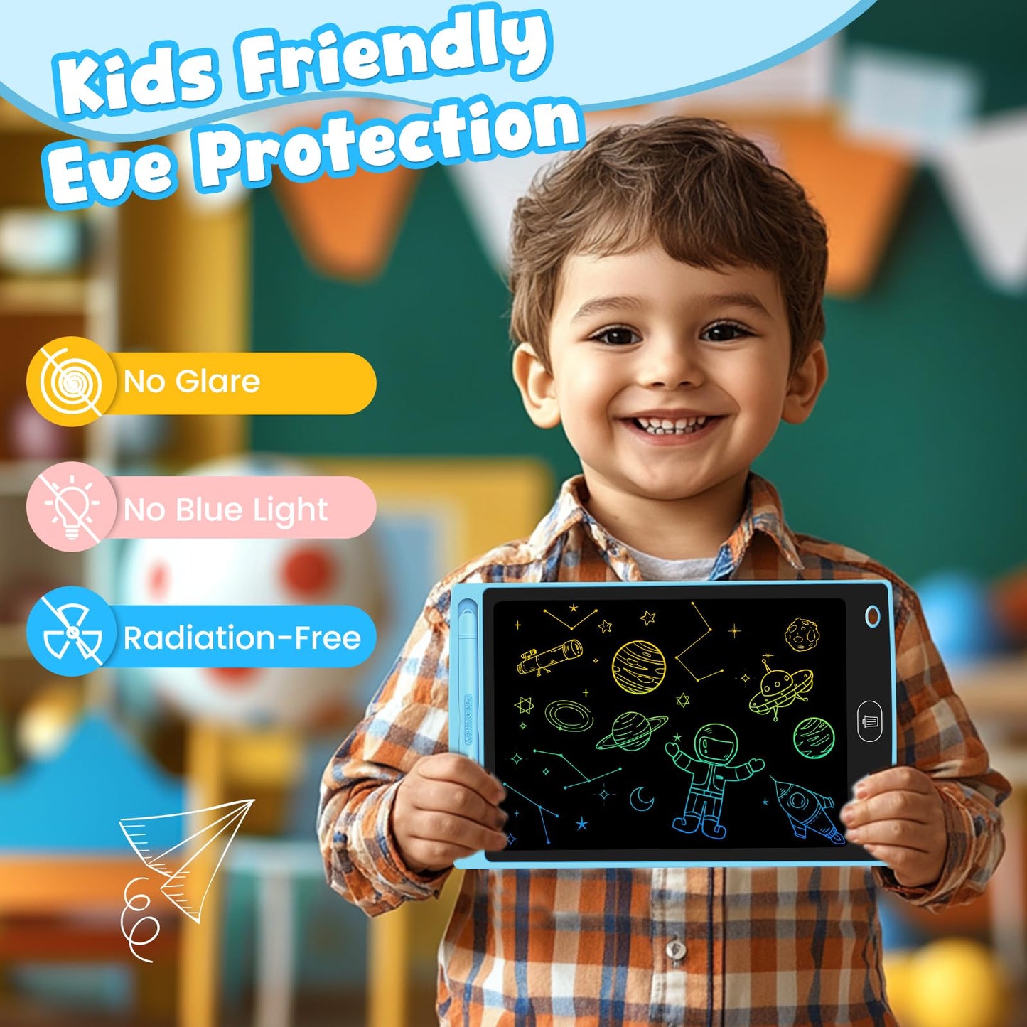 Frelswon 32-Pack LCD Writing Tablets for Kids – 8.5-inch Erasable Doodle Boards (Ages 3-8)
