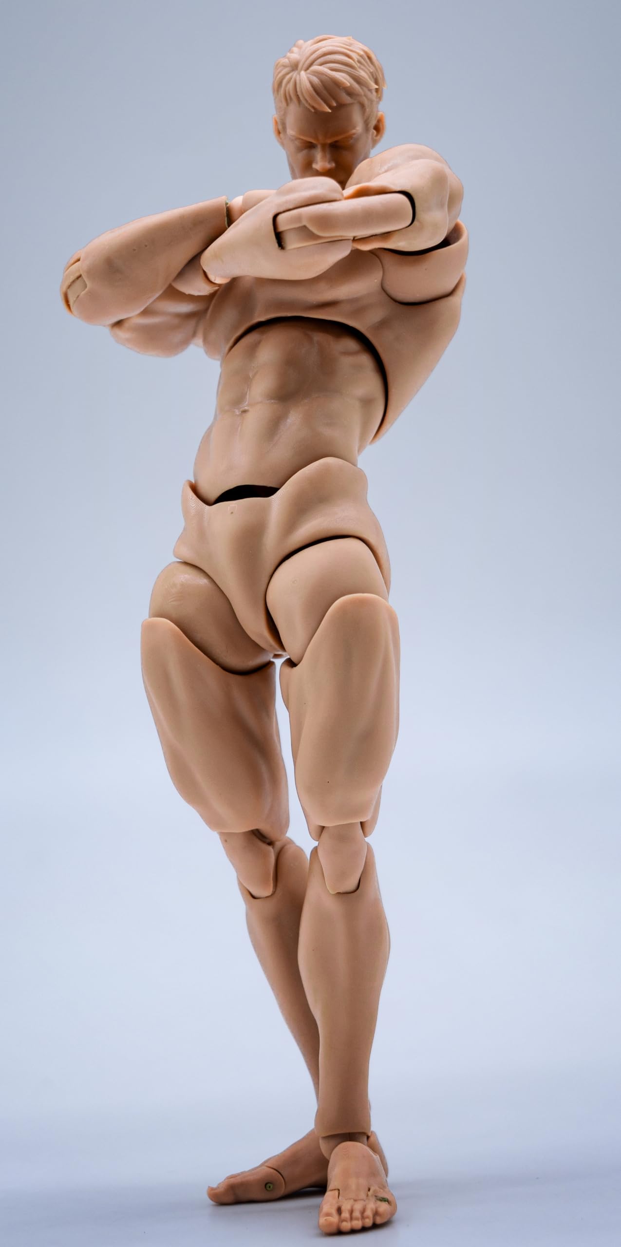 Fremego 1/12 Scale Male Action Figure – 6-Inch, Flexible Poseability, Interchangeable Hands, Pale Skin