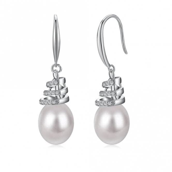 Fresh Water Pearl Twirl Dropper Earrings ERLE026