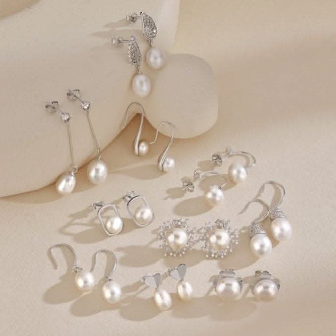Fresh Water Pearl Wing Dropper Earrings ERLE024