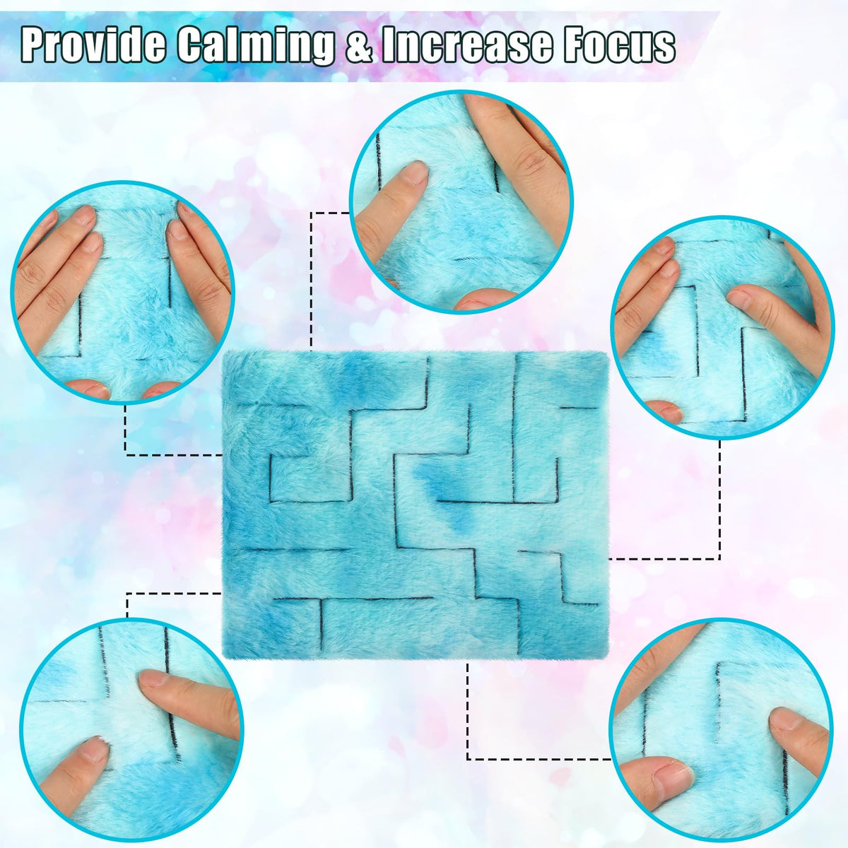 Frienda 2 Pack Marble Maze Mat Fidget Toy – Sensory Calming Mats for Focus (8.7 x 6.3 in)
