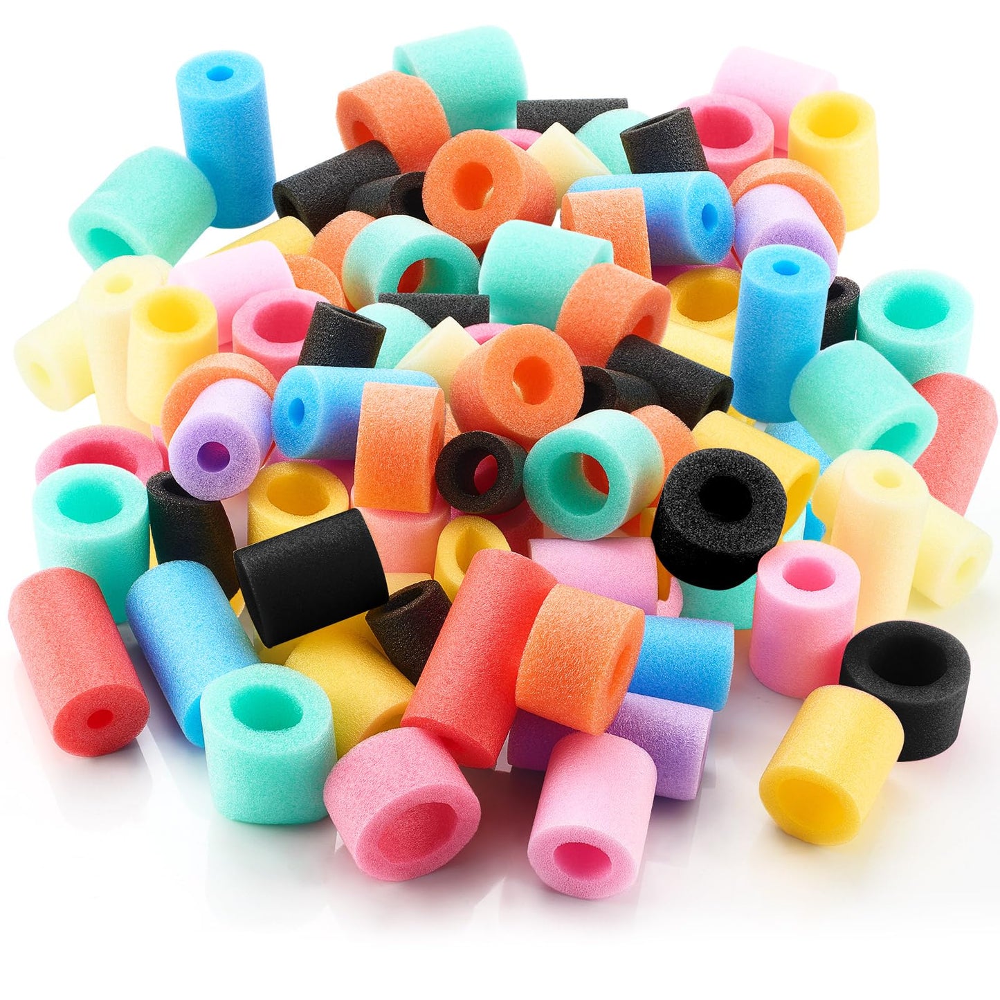 Frienda 50 Pcs Pool Noodles Bits – Multicolor Small-Size Foam Noodles for Play & DIY Crafts