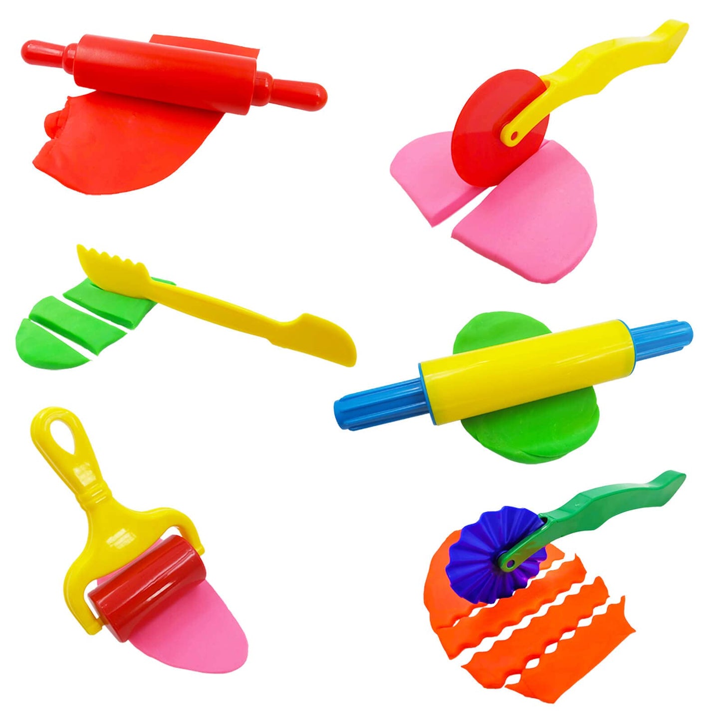 FRIMOONY Dough Tools Set for Kids – 44-Piece Molds & Rolling Pins