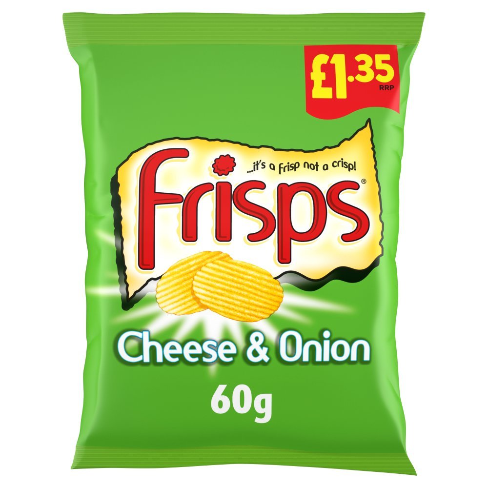 Frisps Cheese & Onion Crisps 60g (Box of 16)