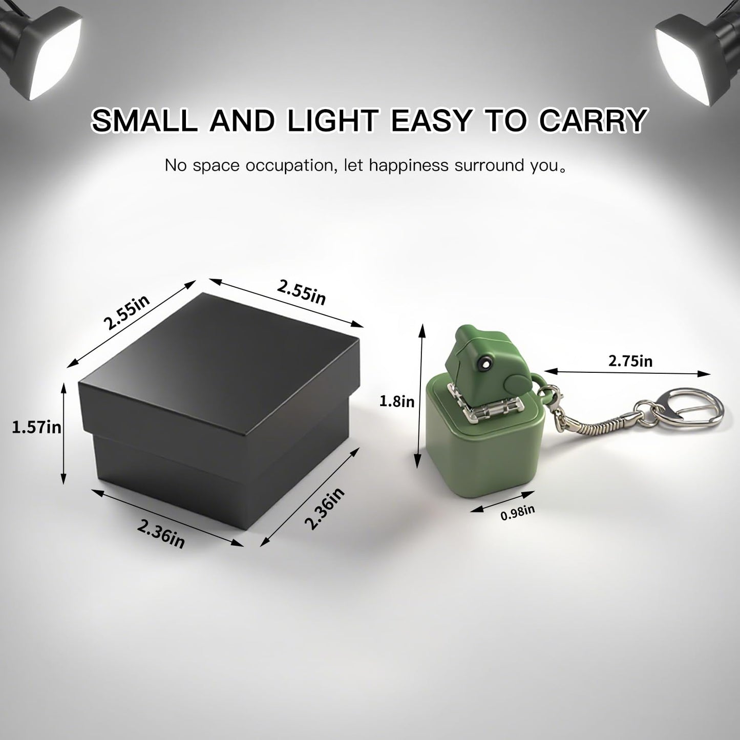 Frog Croaking Fidget Toy - Rechargeable Keychain Stress Relief (2-Pack)