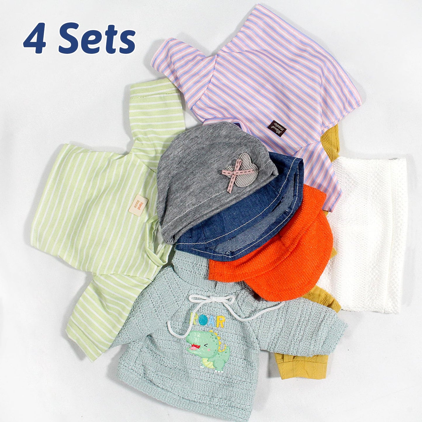fromeasy 4-Piece Doll Clothes Sets for 12-16 Inch Dolls | 15-Inch Outfit Accessories