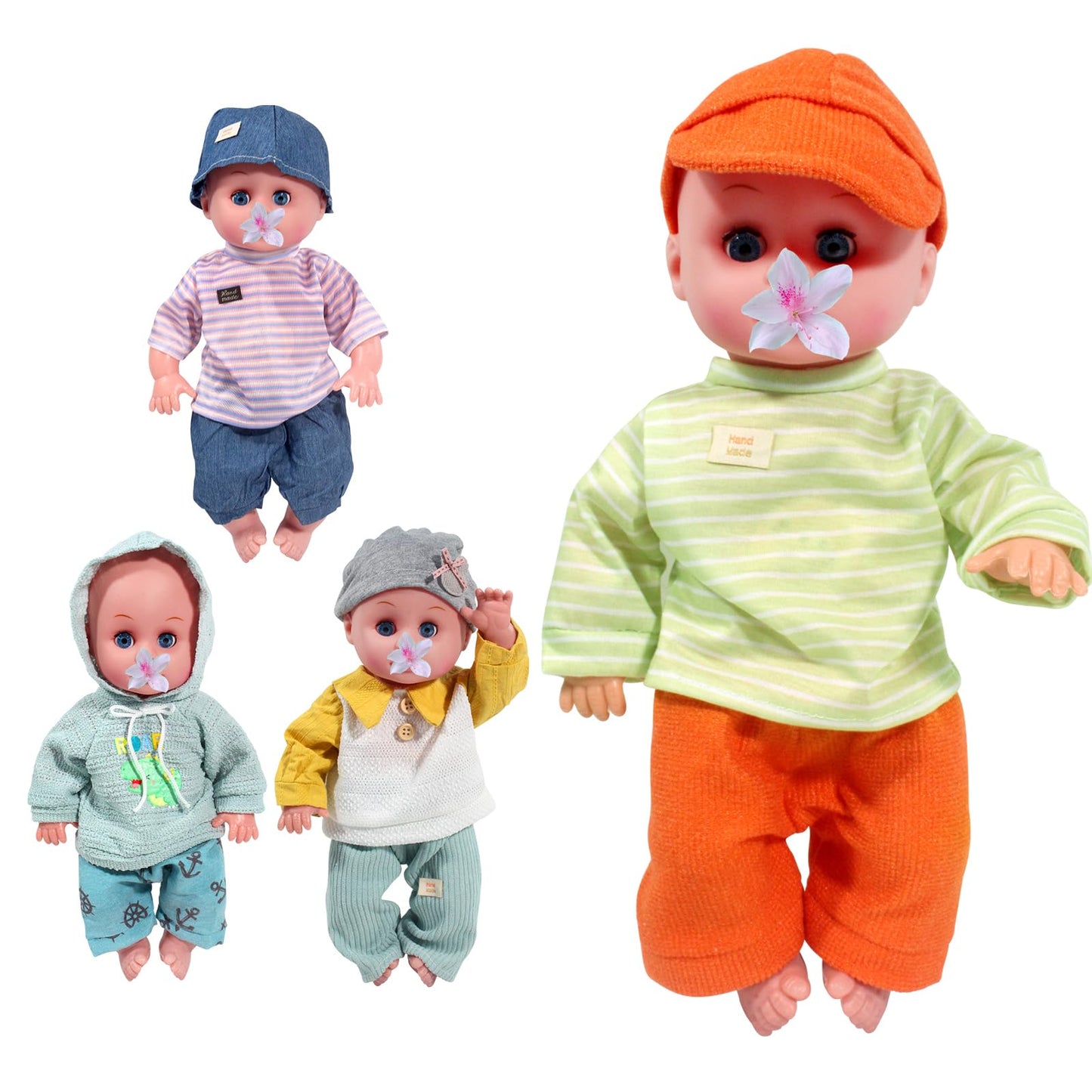 fromeasy 4-Piece Doll Clothes Sets for 12-16 Inch Dolls | 15-Inch Outfit Accessories
