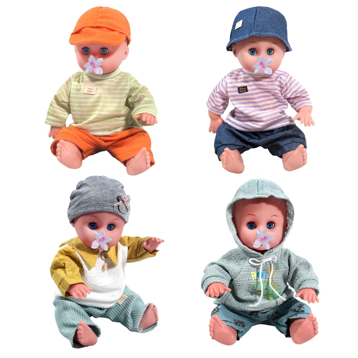 fromeasy 4-Piece Doll Clothes Sets for 12-16 Inch Dolls | 15-Inch Outfit Accessories
