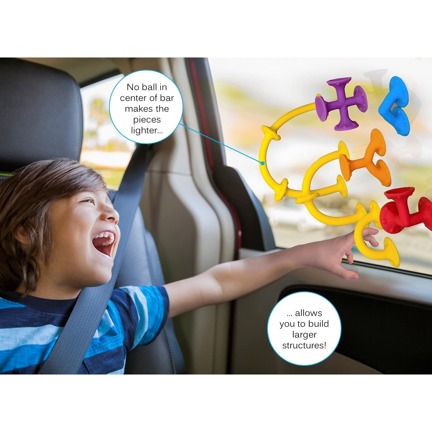 Froogz Froogly 25-Piece Suction Toys – Montessori Bath Construction Set, Silicone, Ages 3-6